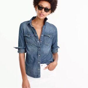 J. Crew Indigo Button-Down Shirt